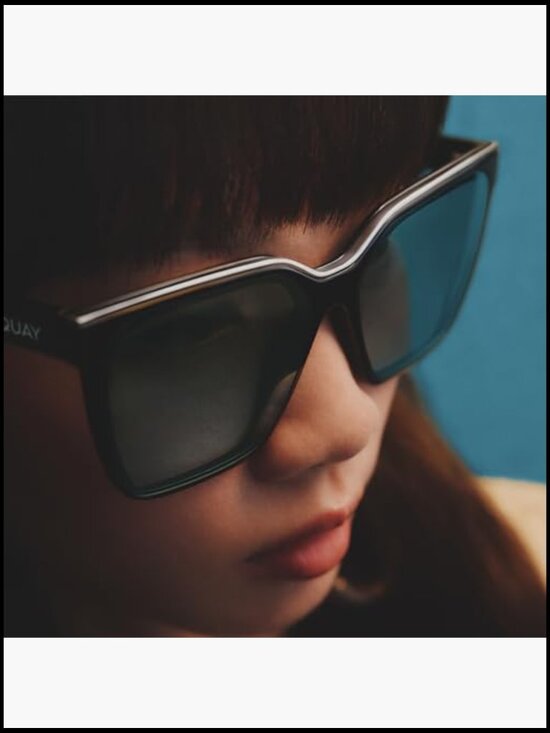 Square Oversized Sunglasses with UV Protection and Metal Brow Bar main image 5